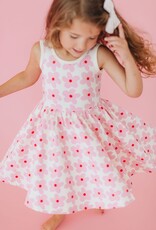Good Apples Kids S/S Twirl Dress Pink Daisies