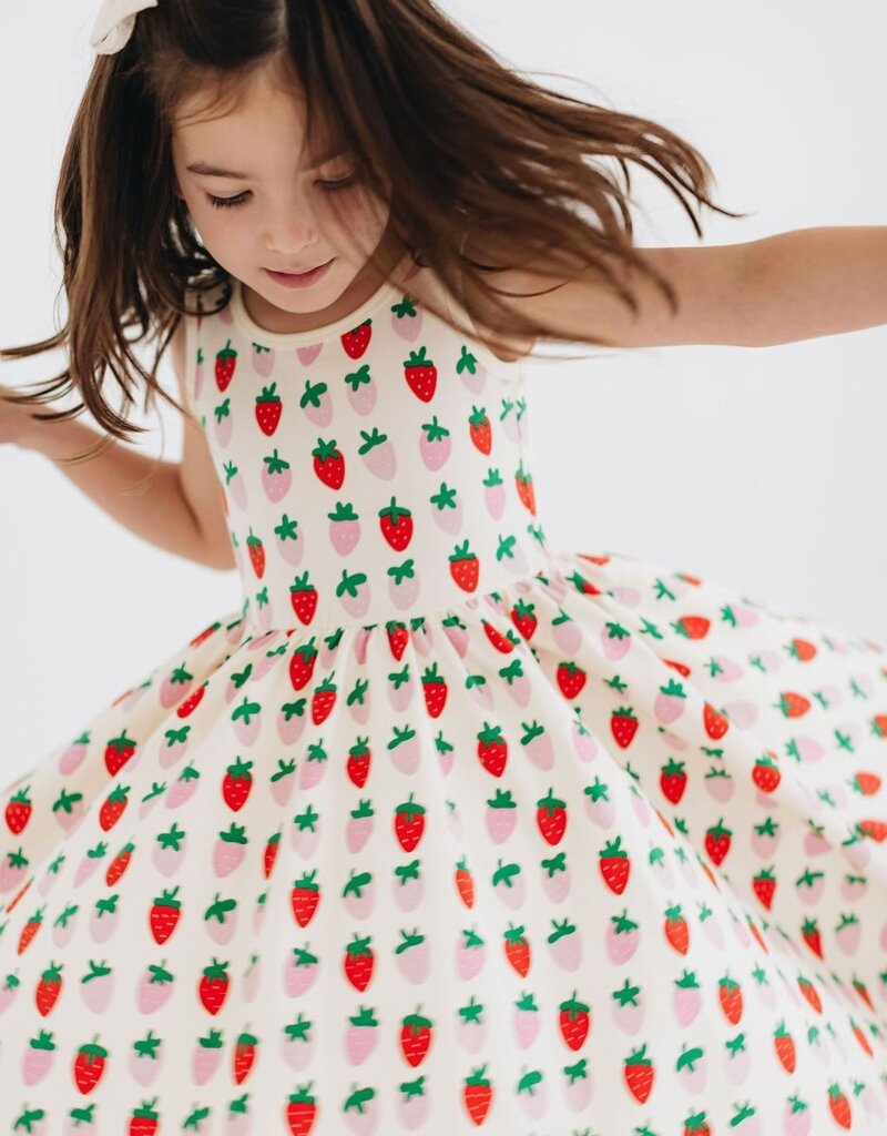 Good Apples Kids S/S Twirl Dress Strawberry Blush