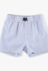 RuffleButts Periwinkle Blue Seersucker Swim Trunks