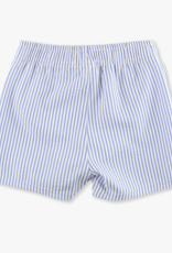 RuffleButts Periwinkle Blue Seersucker Swim Trunks