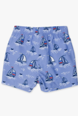RuffleButts Blue Seas the Day Swim Trunks