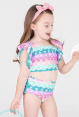 RuffleButts Mermaid Butterfly Tankini w/Ruffles