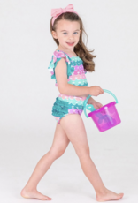 RuffleButts Mermaid Butterfly Tankini w/Ruffles