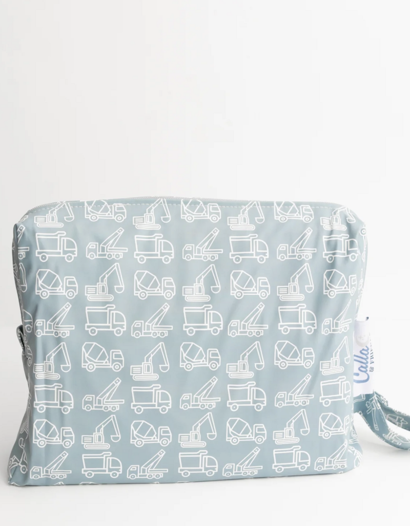Calla & Friends Everything Wet Bag Trucks Diggers Blue