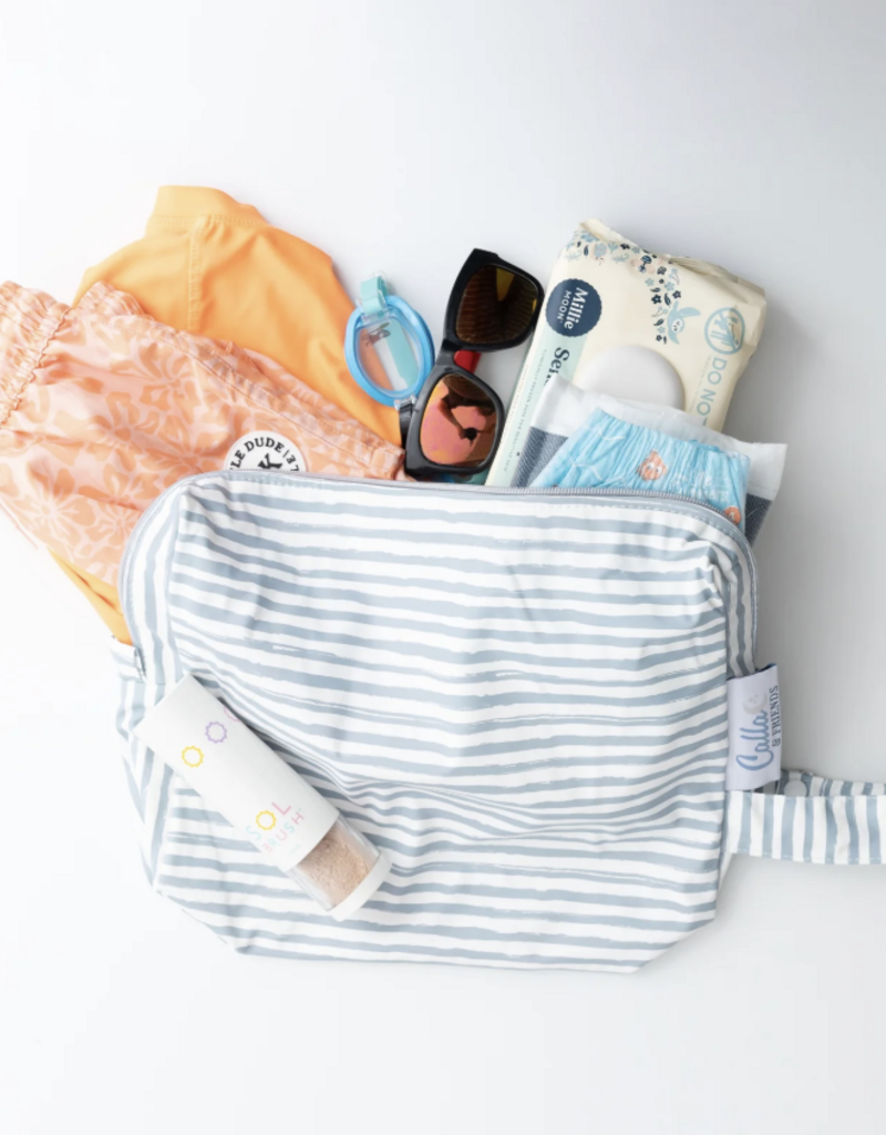 Calla & Friends Everything Wet Bag Trucks Diggers Blue