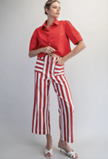 ee:some Striped Straight Leg Pants Tomato