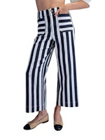 ee:some SALE. Striped Straight Leg Pants Midnight