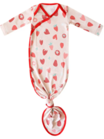 Copper Pearl Newborn Knotted Gown Strawberry