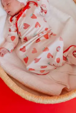 Copper Pearl Newborn Knotted Gown Strawberry