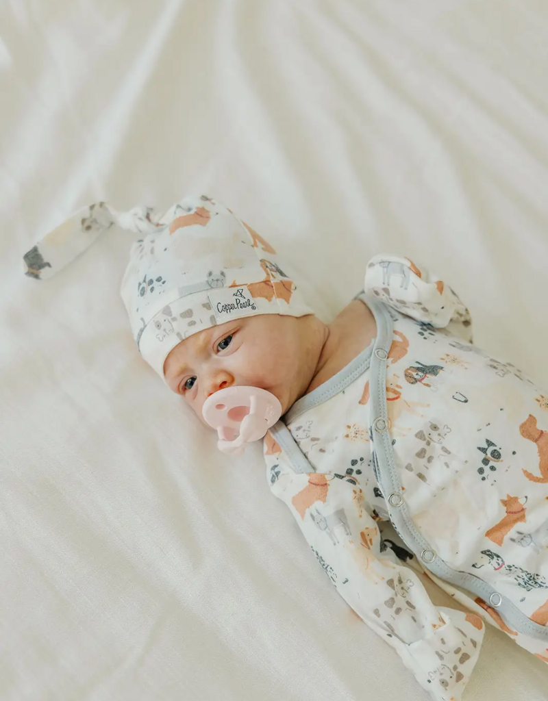 Copper Pearl Newborn Knotted Gown Rufus