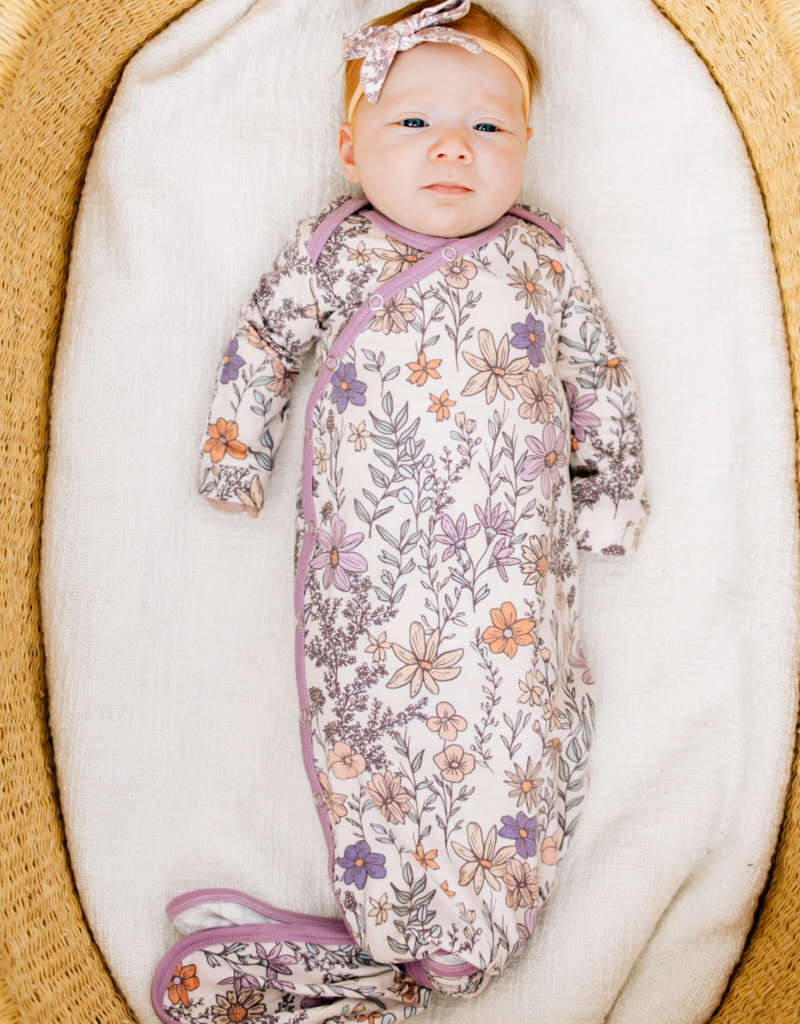 Copper Pearl Newborn Knotted Gown Flora