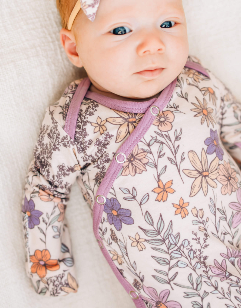 Copper Pearl Newborn Knotted Gown Flora