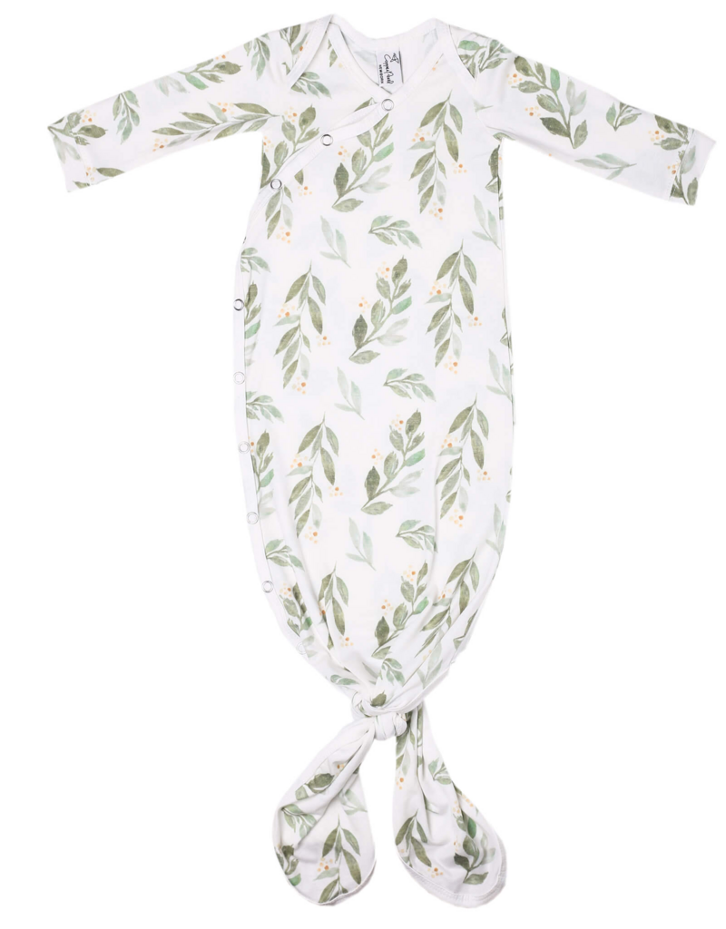 Copper Pearl Newborn Knotted Gown Fern