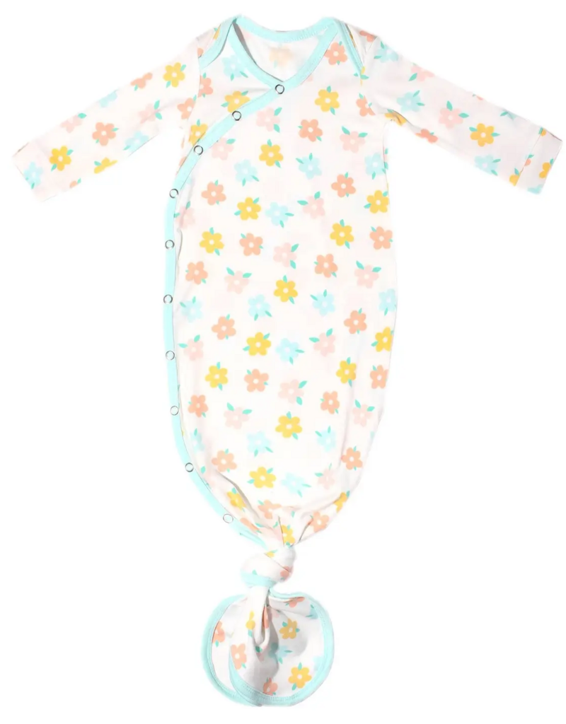 Copper Pearl Newborn Knotted Gown Daisy