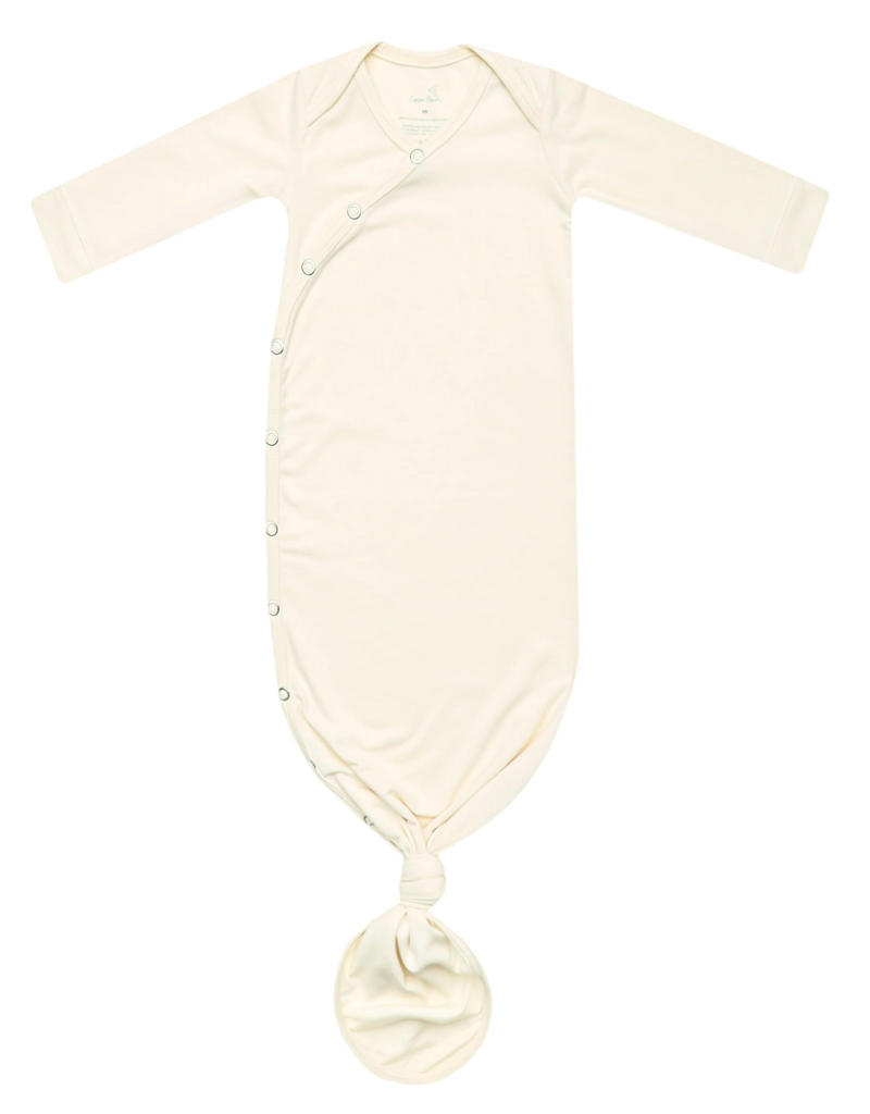 Copper Pearl Newborn Knotted Gown Cru