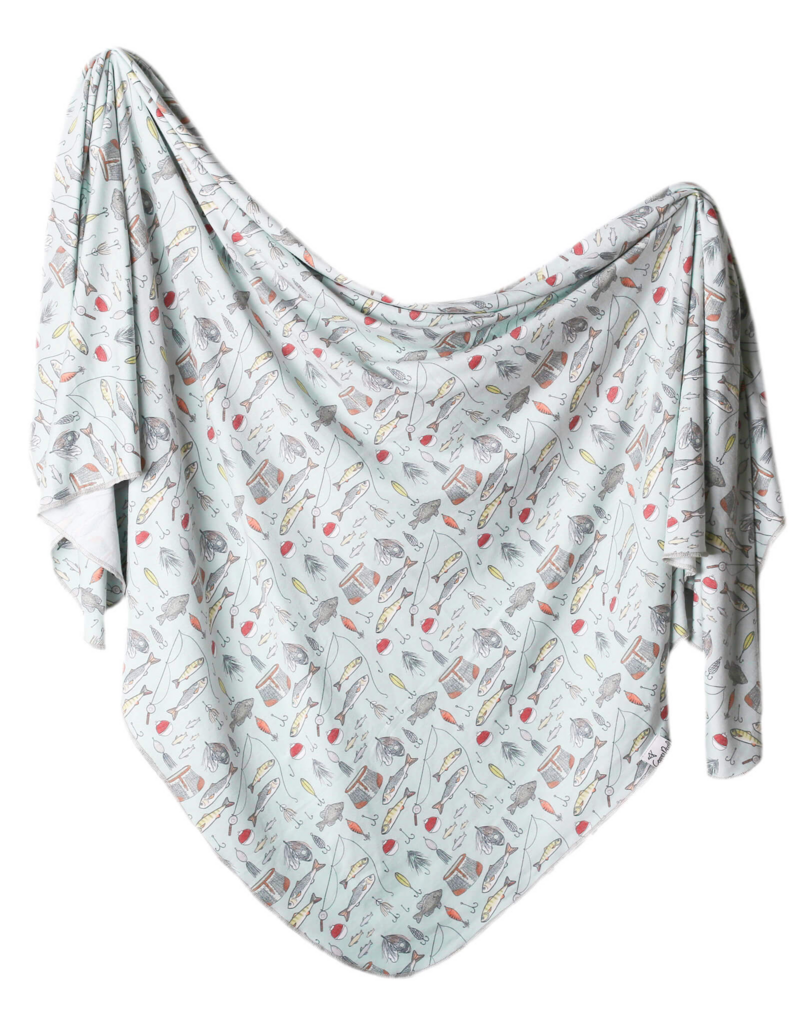 Copper Pearl Knit Blanket Trout
