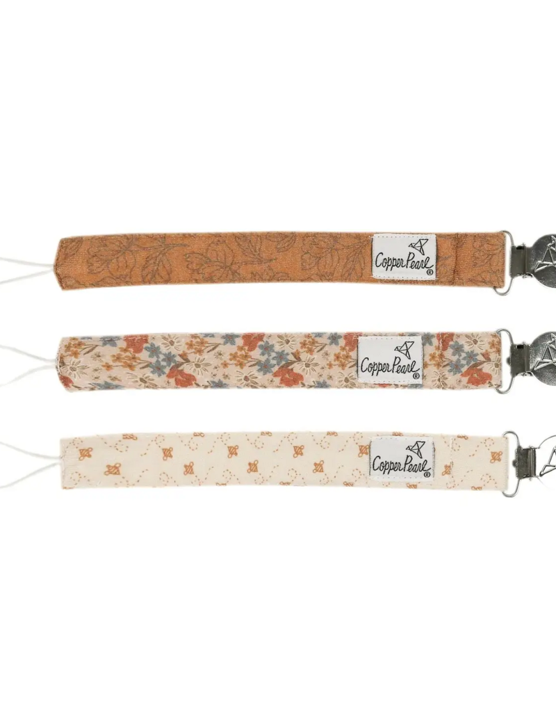Copper Pearl Binky Clip Set Eden