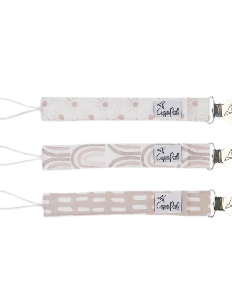 Copper Pearl Binky Clip Set Bliss