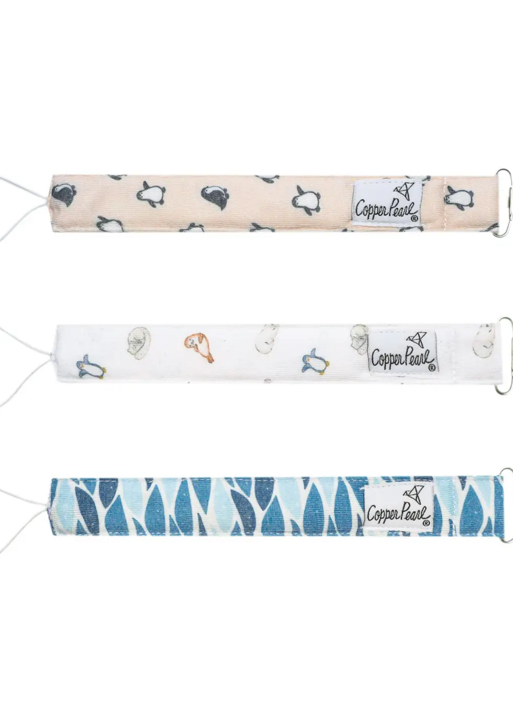 Copper Pearl Binky Clip Set Arctic Wonder