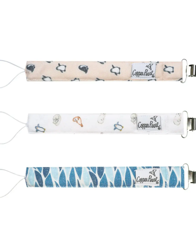 Copper Pearl Binky Clip Set Arctic Wonder