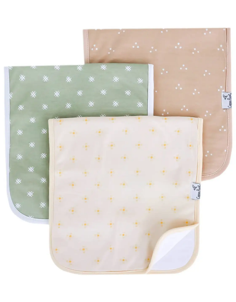 Copper Pearl Burp Cloth Set Santa Fe