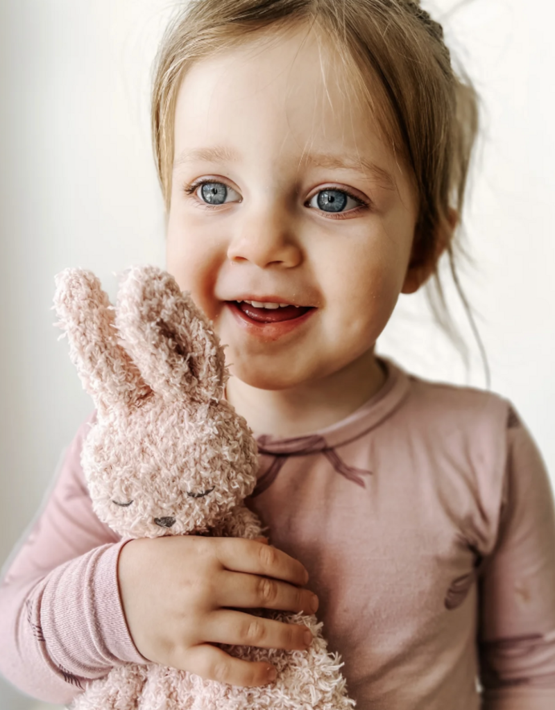 Calla & Friends Little Snuggles Rattle Bunny Petal Pink