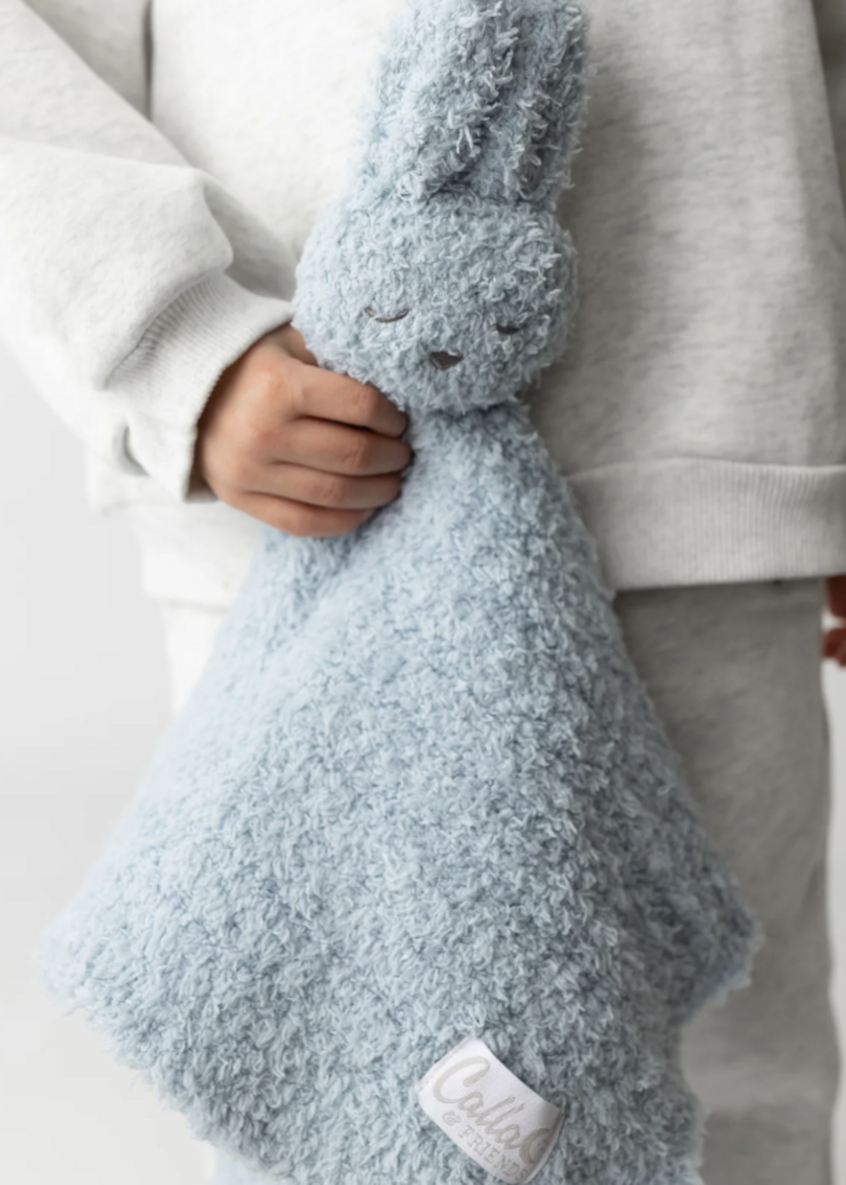 Calla & Friends Little Snuggles Rattle Bunny Powder Blue