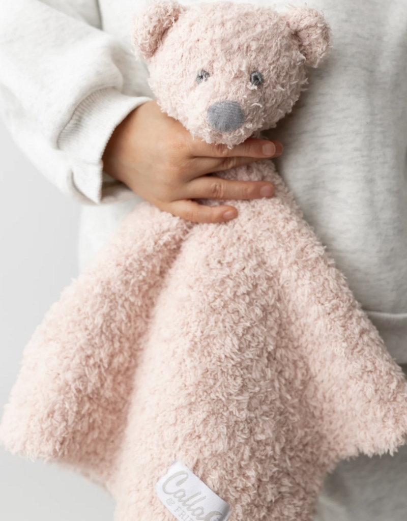 Calla & Friends Little Snuggles Rattle Bear Petal Pink