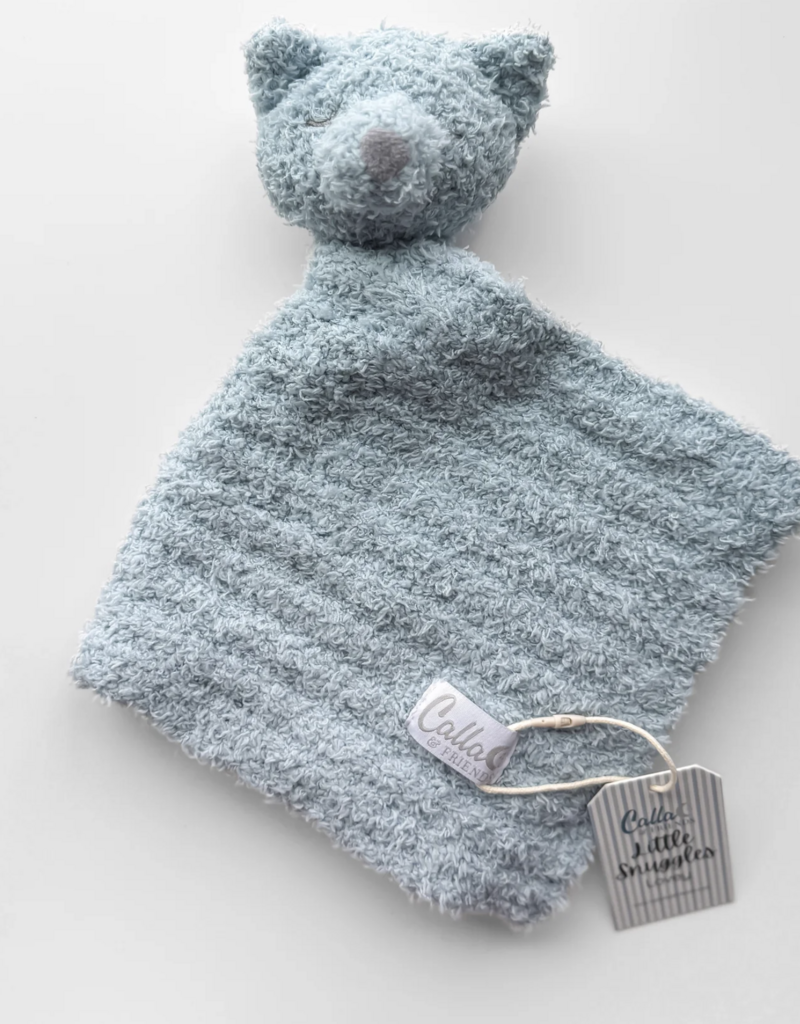 Calla & Friends Little Snuggles Rattle Fox Powder Blue