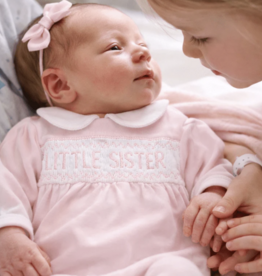 Magnolia Baby Little Sister Smocked Footie Pink