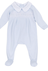 Magnolia Baby Little Brother Smocked Footie Lt Blue