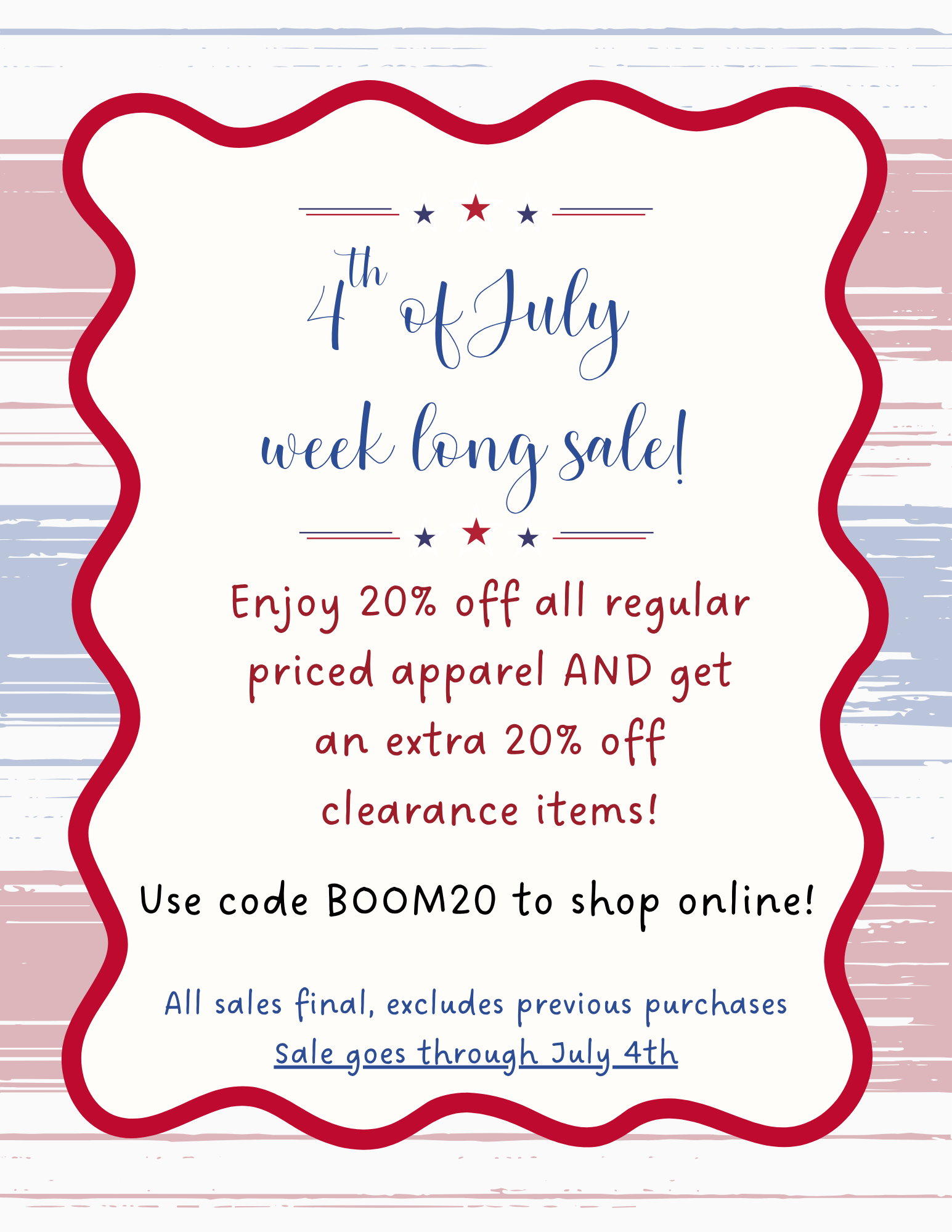july 4 sale