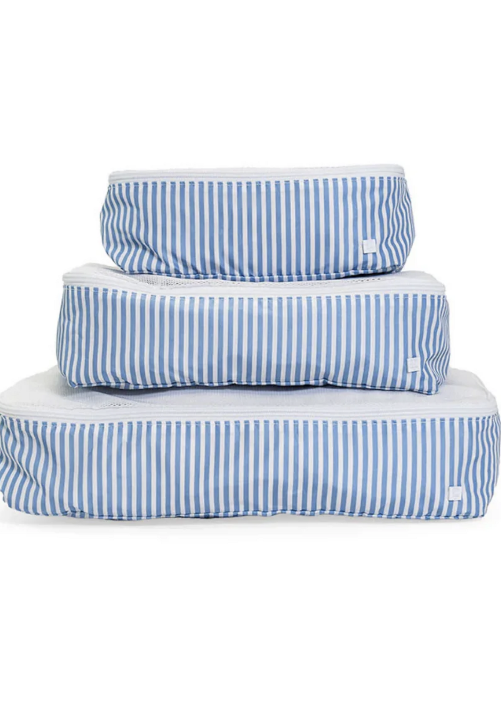 TRVL Design PACKING SQUAD Packing Cubes PIMLICO STRIPE CHAMBRAY