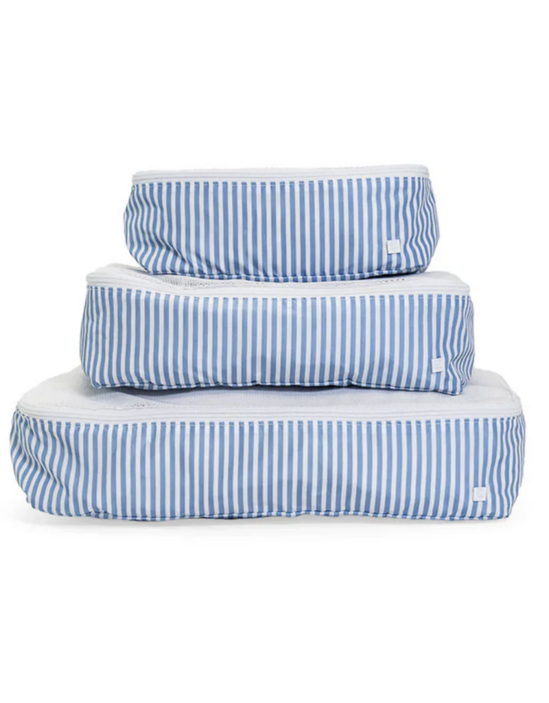 TRVL Design PACKING SQUAD Packing Cubes PIMLICO STRIPE CHAMBRAY