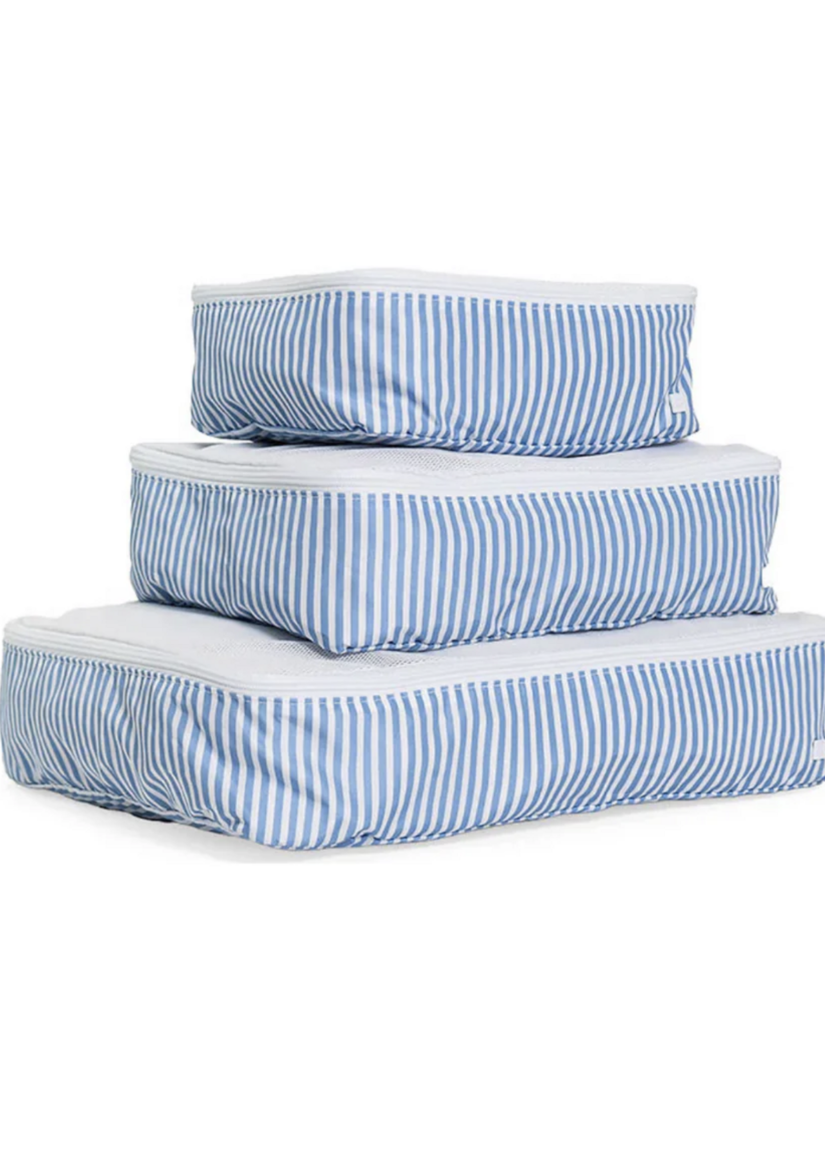 TRVL Design PACKING SQUAD Packing Cubes PIMLICO STRIPE CHAMBRAY