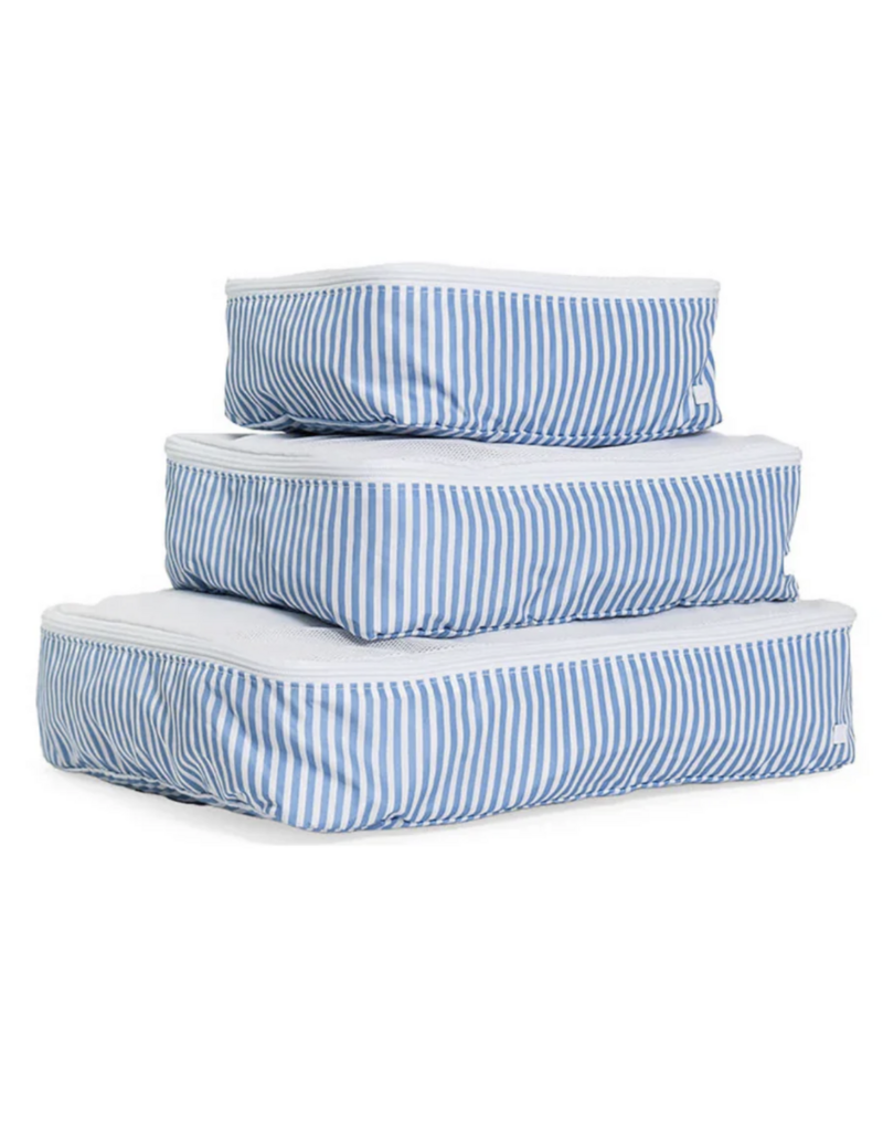 TRVL Design PACKING SQUAD Packing Cubes PIMLICO STRIPE CHAMBRAY