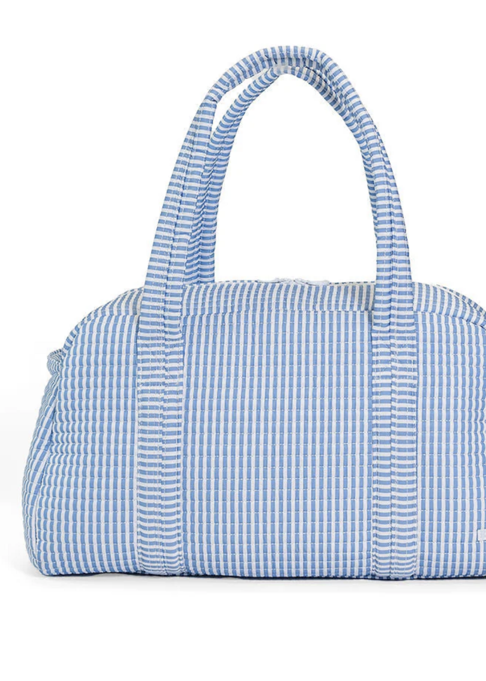 TRVL Design QUILTED GRANDE DUFFEL - PIMLICO STRIPE CHAMBRAY