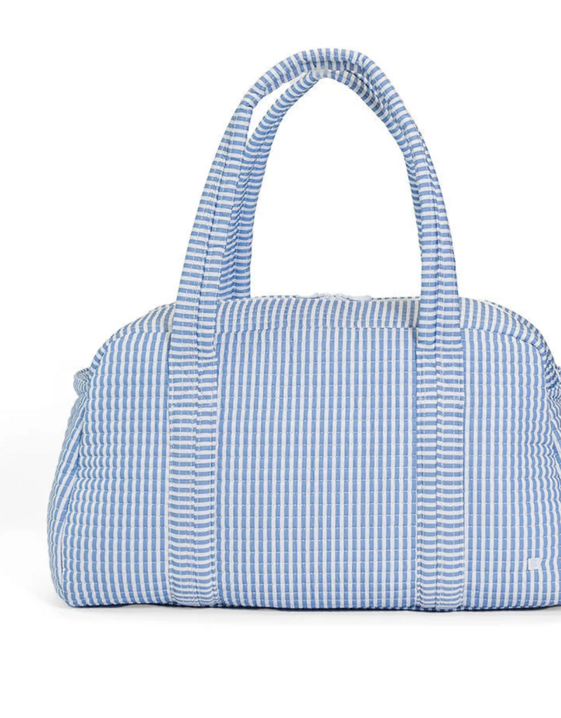 TRVL Design QUILTED GRANDE DUFFEL - PIMLICO STRIPE CHAMBRAY