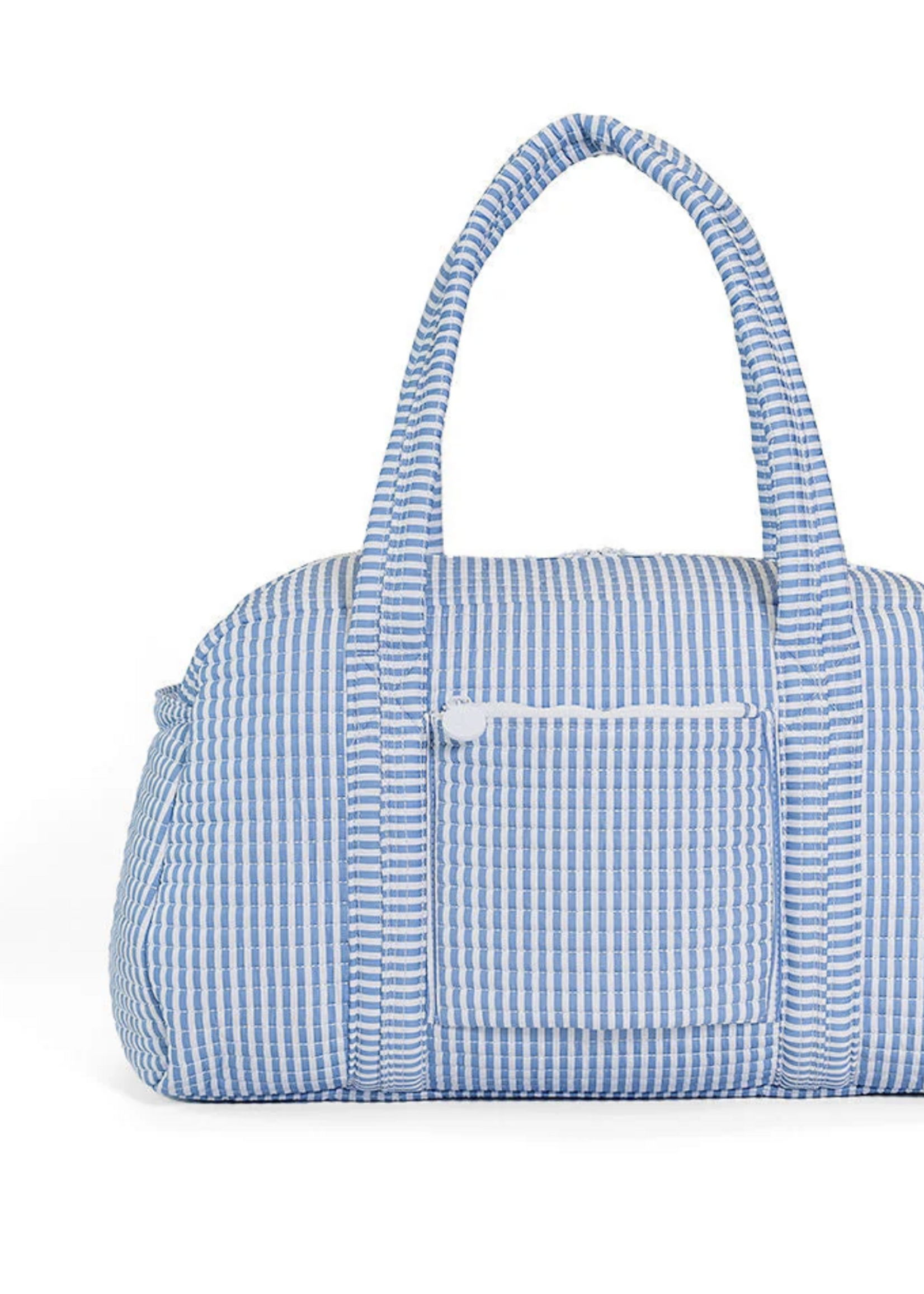 TRVL Design QUILTED GRANDE DUFFEL - PIMLICO STRIPE CHAMBRAY