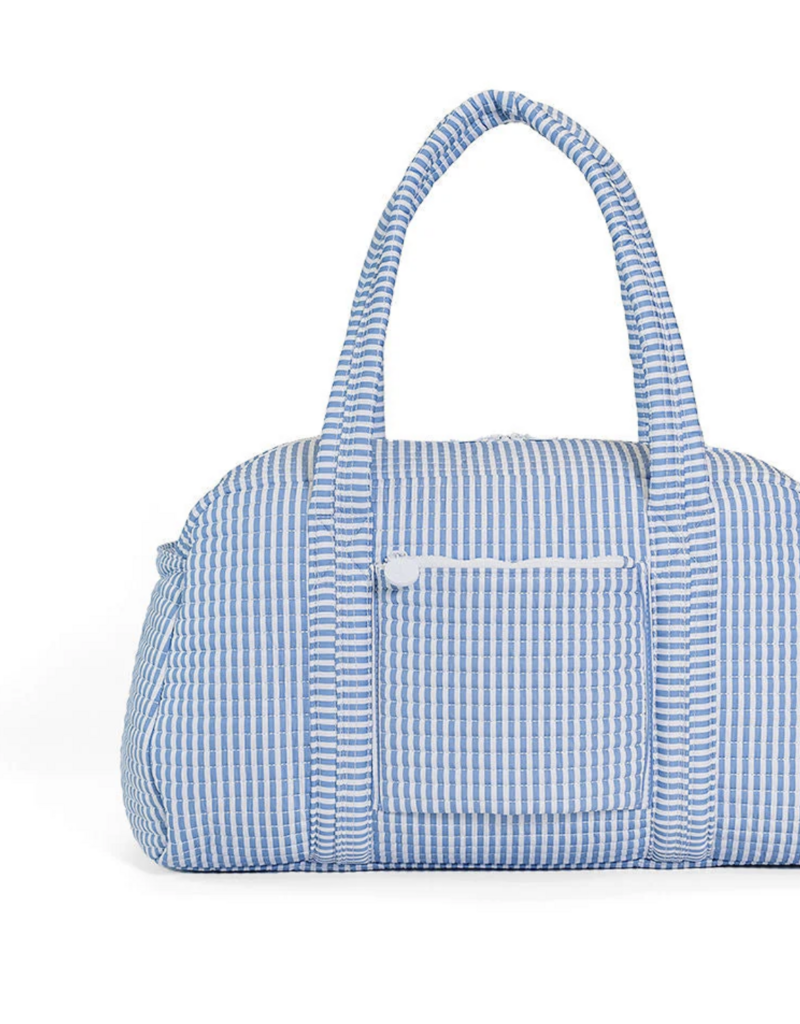 TRVL Design QUILTED GRANDE DUFFEL - PIMLICO STRIPE CHAMBRAY