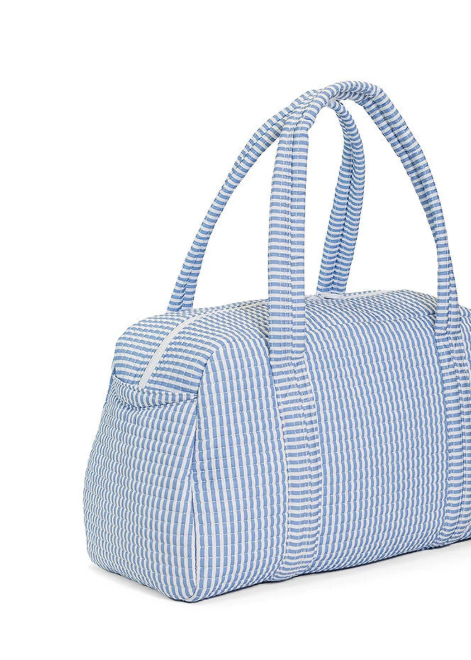 TRVL Design QUILTED GRANDE DUFFEL - PIMLICO STRIPE CHAMBRAY