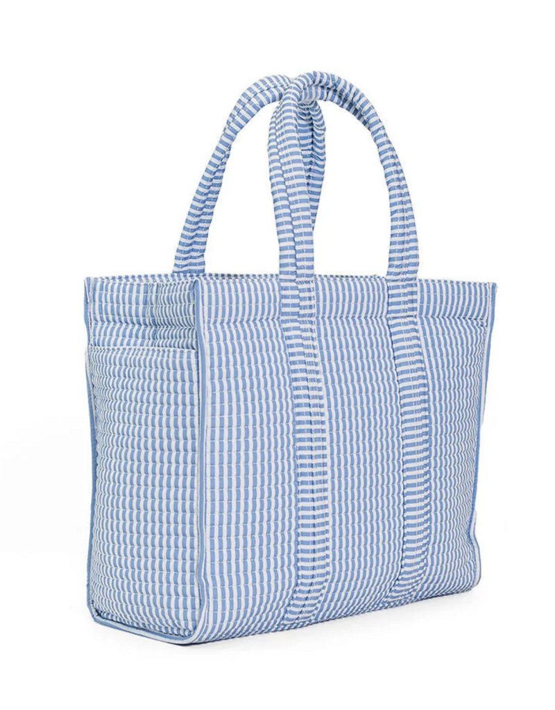 TRVL Design QUILTED GO GO TOTE - PIMLICO STRIPE CHAMBRAY