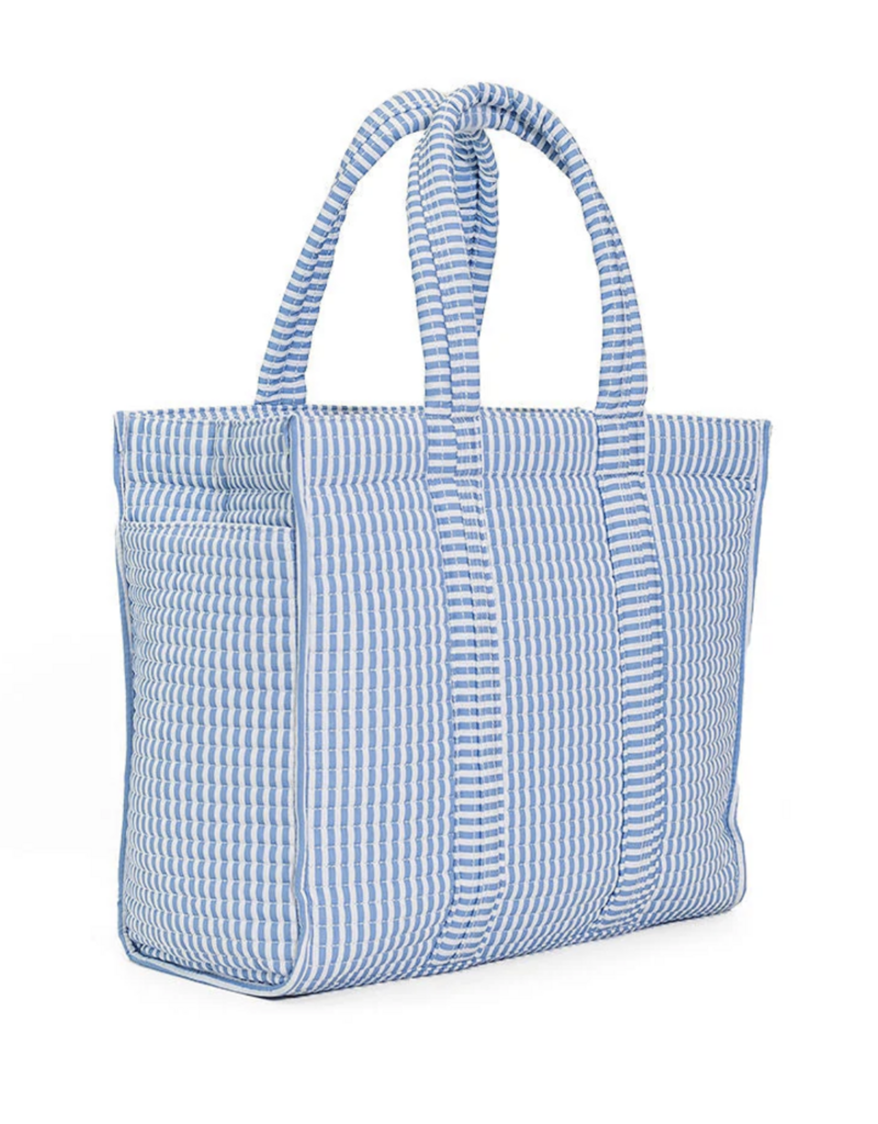 TRVL Design QUILTED MINI GO GO TOTE - PIMLICO STRIPE CHAMBRAY
