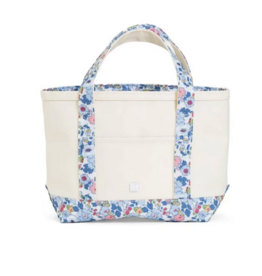TRVL Design MINI TOTE - COATED CANVAS NATURAL w/BRIDGEHAMPTON TRIM