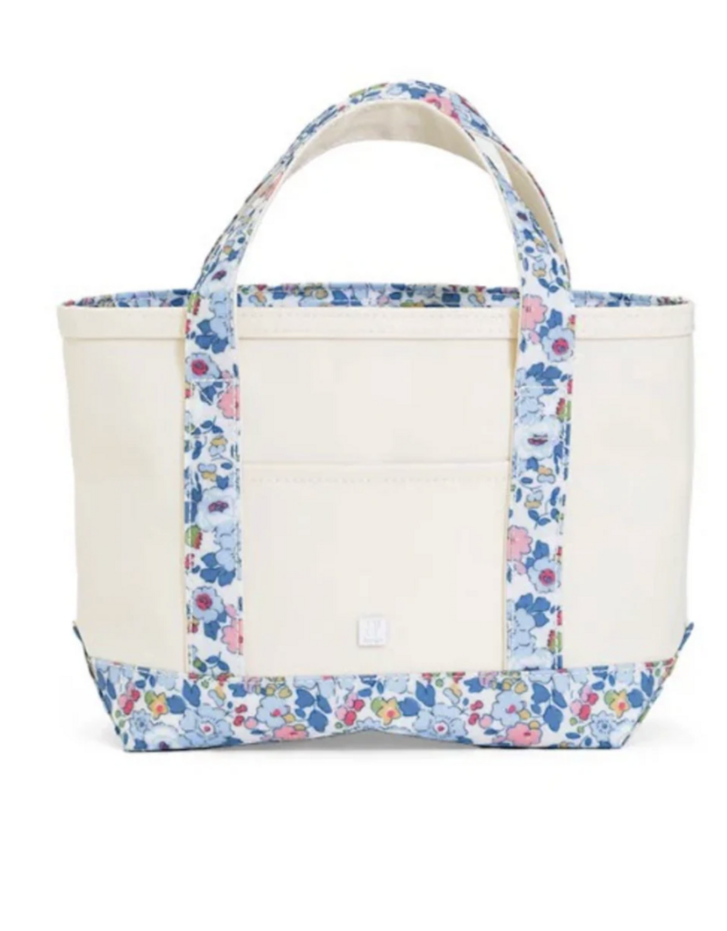 TRVL Design MINI TOTE - COATED CANVAS NATURAL w/BRIDGEHAMPTON TRIM