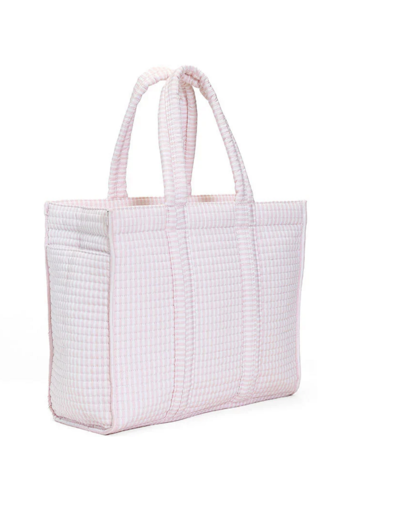 TRVL Design QUILTED MINI GO GO TOTE - PIMLICO STRIPE PINK