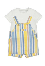 Mayoral Yellow Stripe Shortall w/Tee