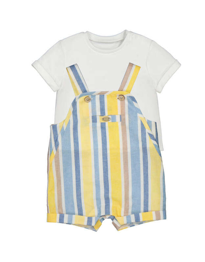 Mayoral Yellow Stripe Shortall w/Tee