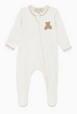 Magnolia Baby Bear Hugs Zip Footie Dusty Rose