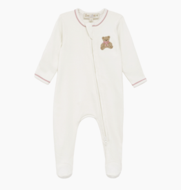 Magnolia Baby Bear Hugs Zip Footie Dusty Rose
